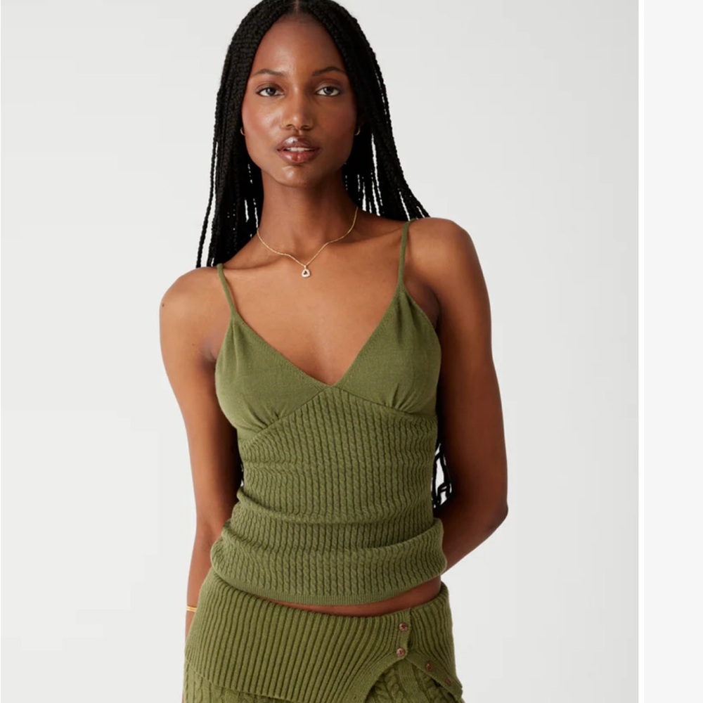 Frankie’s Bikinis Xavier Cable Cloud Knit Tank